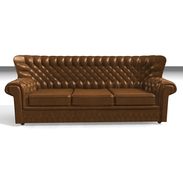 devon 3 seater leather chair 3d model - DEVON 3 SEATER LEATHER CHAIR by Carrara1